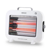 Stufa al quarzo elettrica 800W, 2 livelli di calore con doppio elemento riscaldante e protezione anti ribaltamento - Sogo