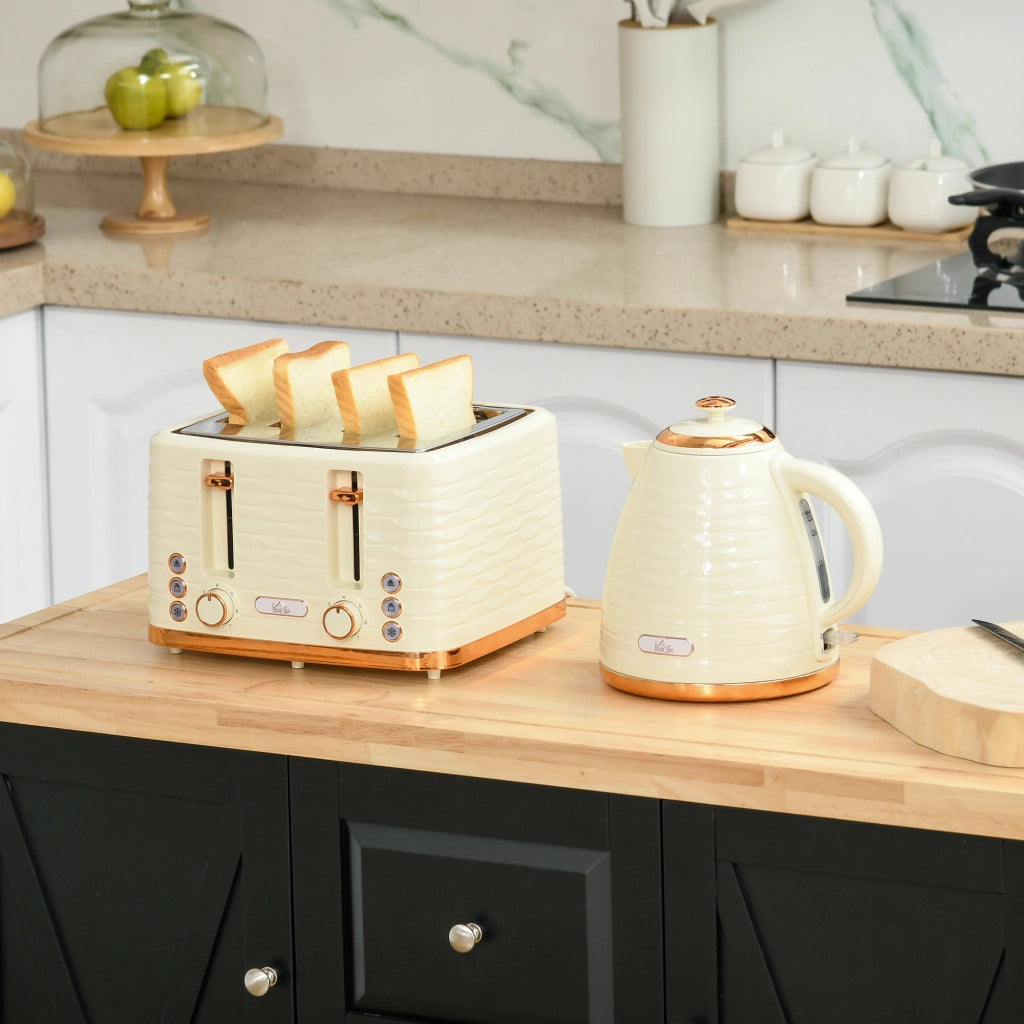 Set Tostapane e Bollitore 2in1 ¨C Xylo ¨C 7 Livelli Doratura, Scongelamento, Beige
