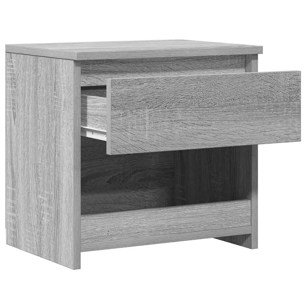 Comodino | Armadio da Notte | Mobiletto da notte Rovere Grigio 40x30x39 cm Legno Ingegnerizzato
