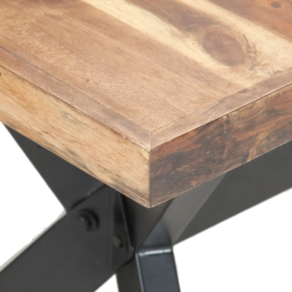 Tavolo da Pranzo 160x80x75 cm Legno Massello con Finitura Miele cod mxl 11951