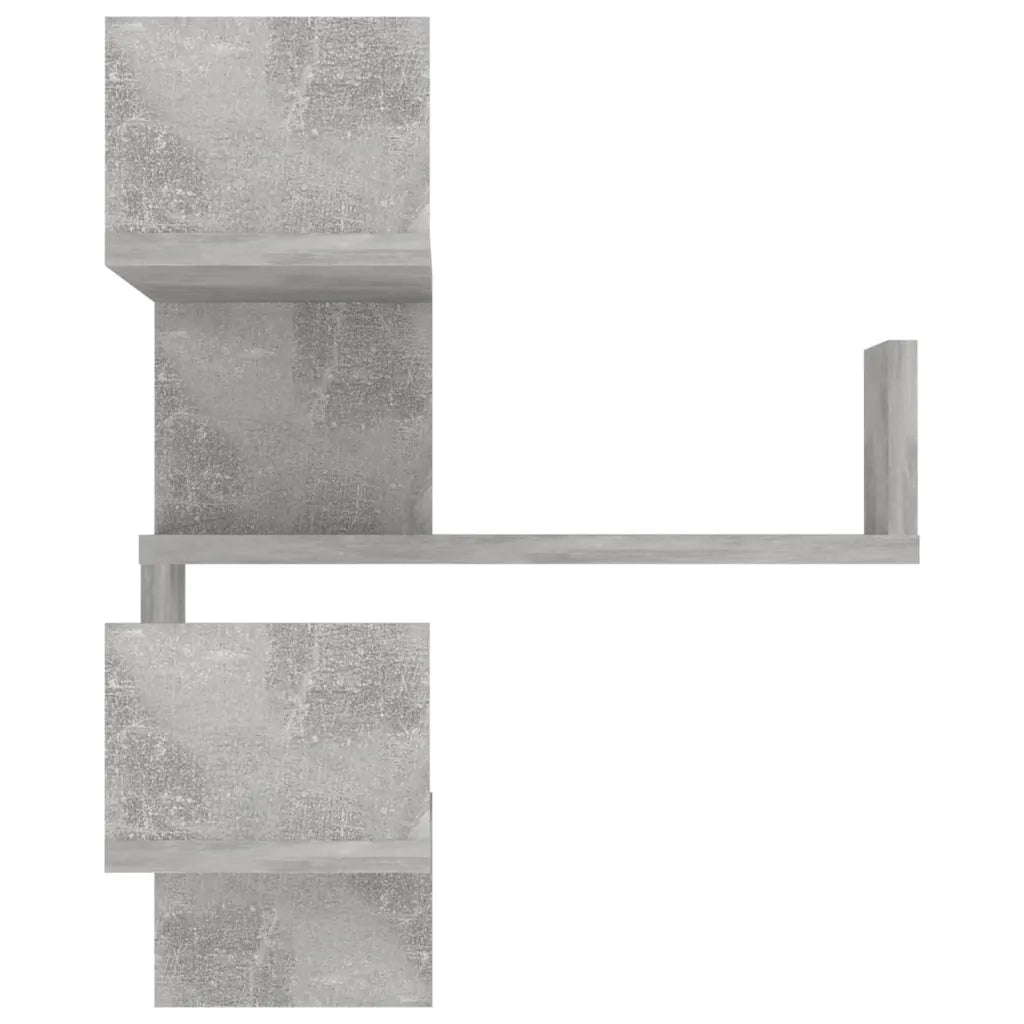 Scaffali Angolari Muro 2pz Grigio Cemento 40x40x50 Multistrato 807232