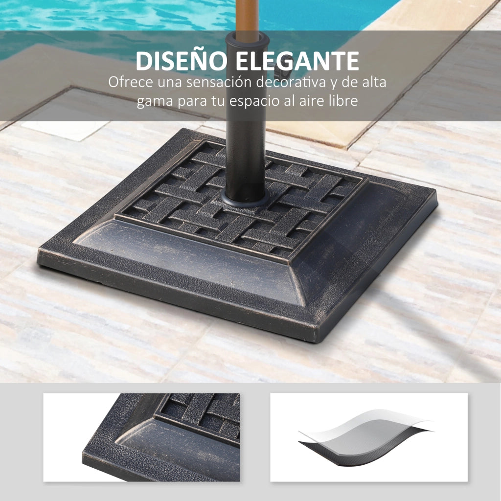 Base per Ombrellone da Giardino ¨C zephmum ¨C Bronzo 44x32 cm per Palo 38/48mm