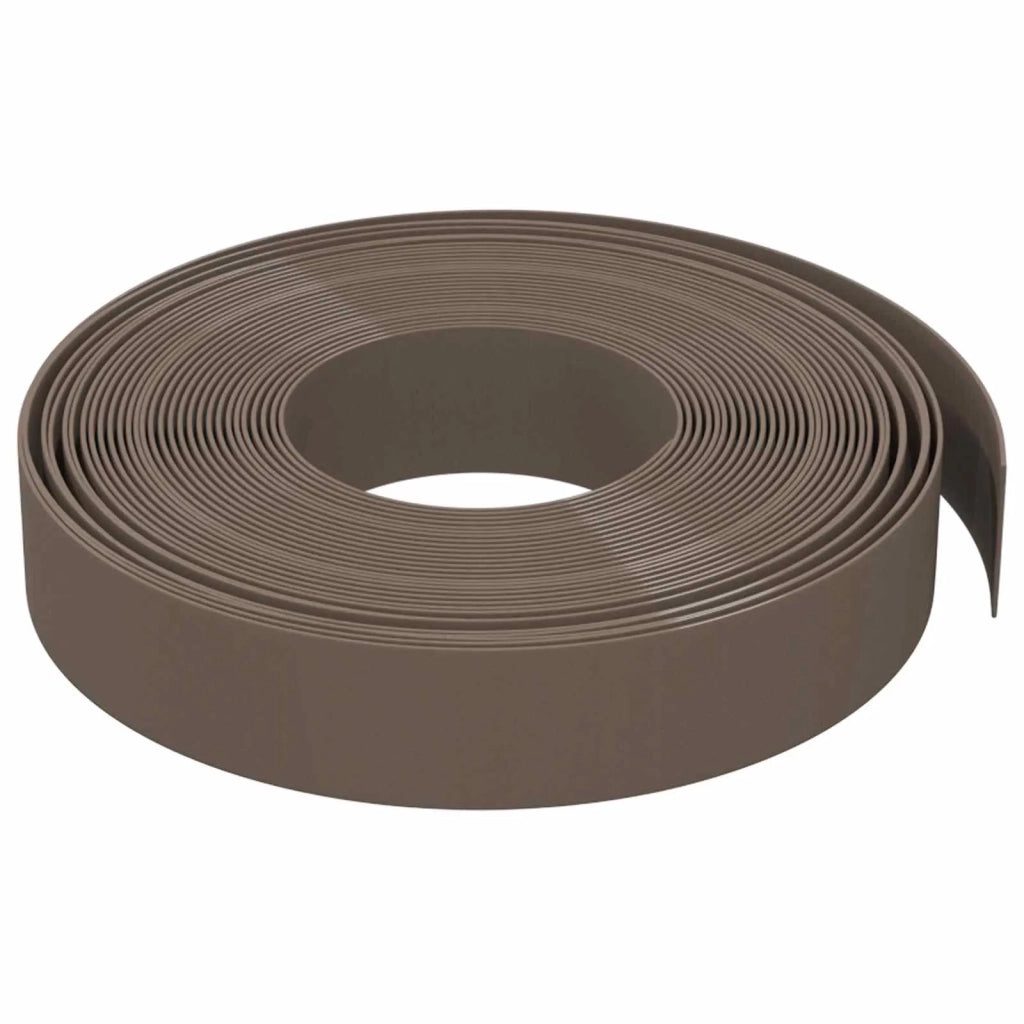 Bordatura per giardino 25 m 10 cm PE Marrone 42036847
