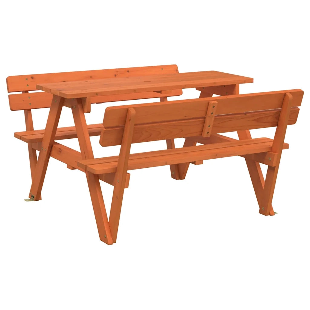 Tavolo da Picnic per 4 Bambini con Foro Ombrellone Legno Abete 4008986
