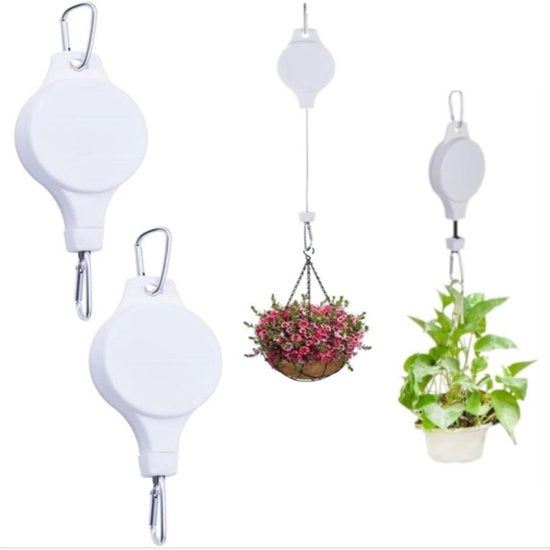 Due supporti per piante - carrello - sostenibile fino a 20 kg - per piante , alimentatori per uccelli e decorazione - estensibile bianco