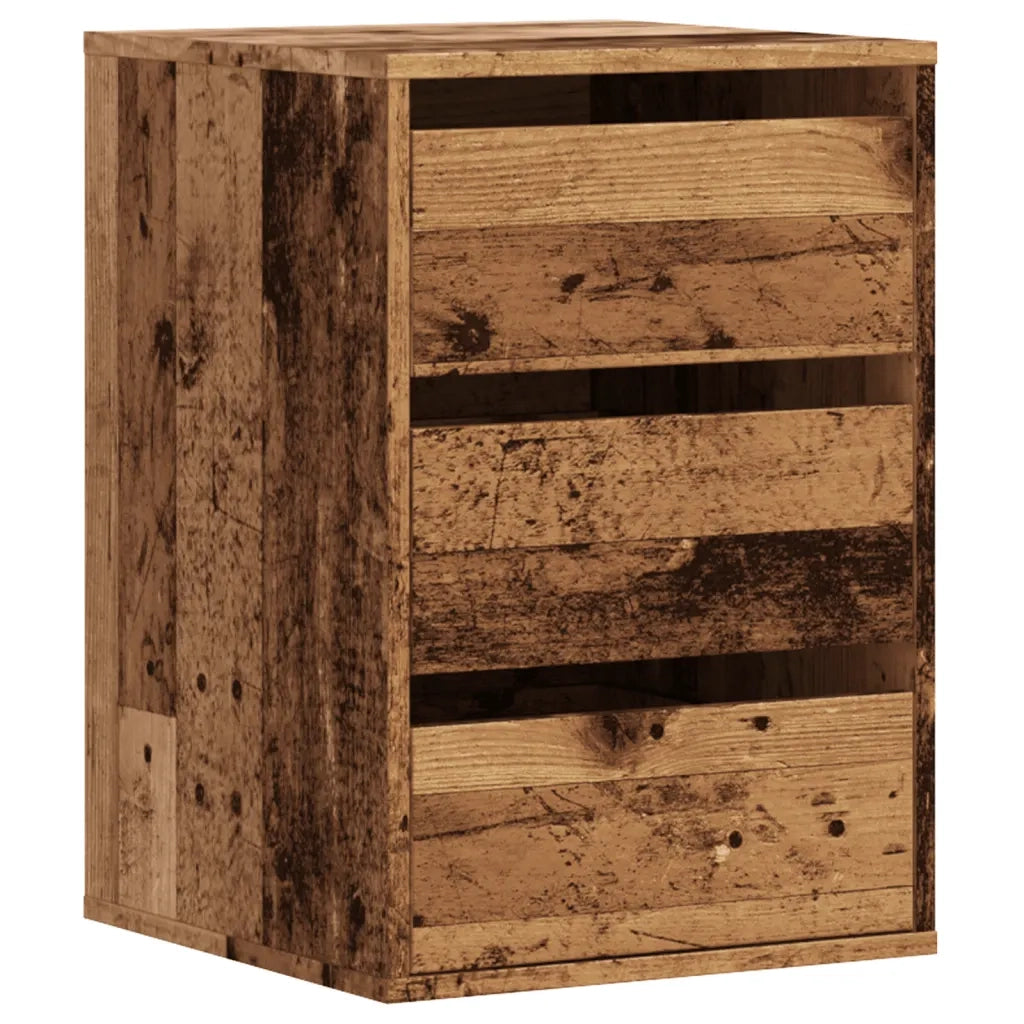 vidaXL Cassettiera Angolare Legno Antico 40x41x58 cm Legno Multistrato