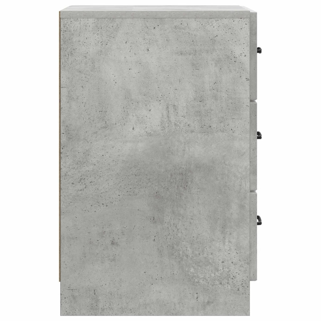 Armadio da Notte con cassetto Grigio Cemento 43 x 41 x 63,5 cm