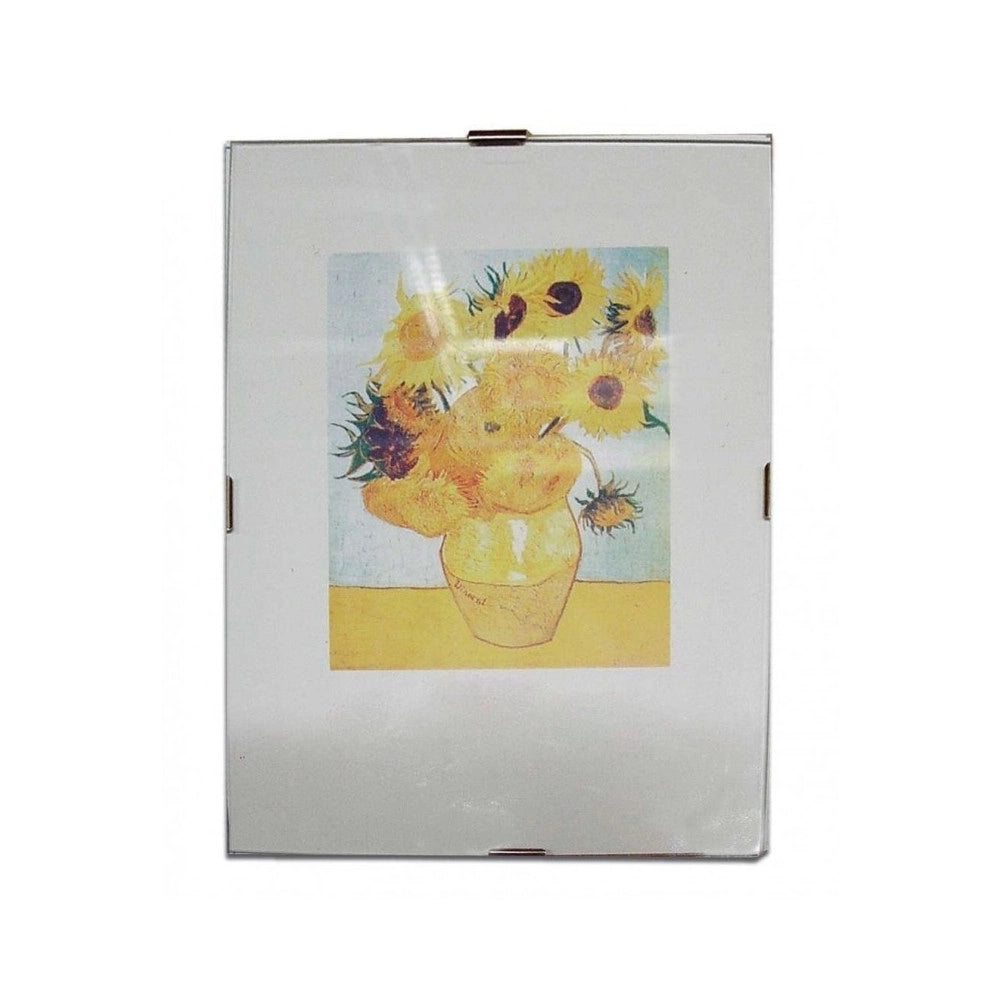 Trade Shop - Porta Foto 15x20 Con Clip Fix Intercambiabile A Giorno Plexiglass Senza Cornice -