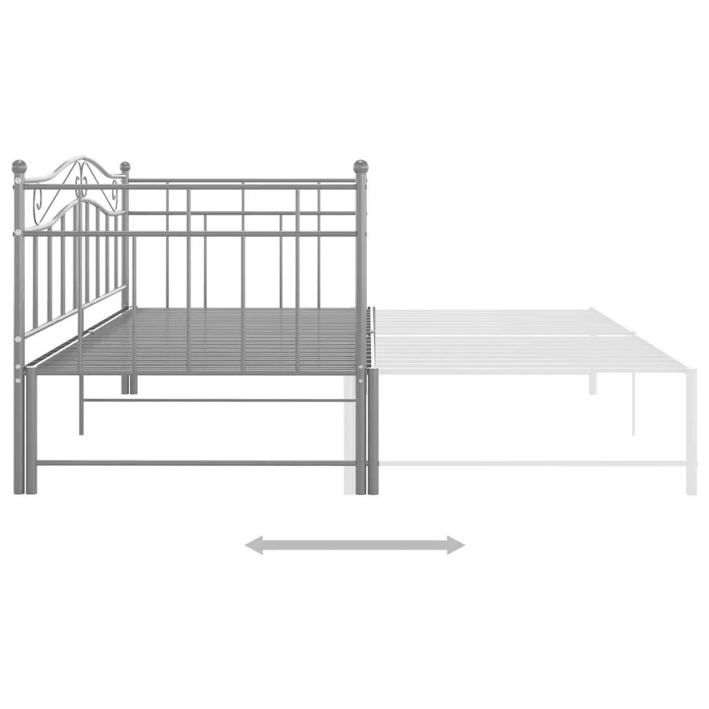 Telaio Divano letto | Sof¨¤ letto | Letto singolo Estraibile Grigio in Metallo 90x200 cm