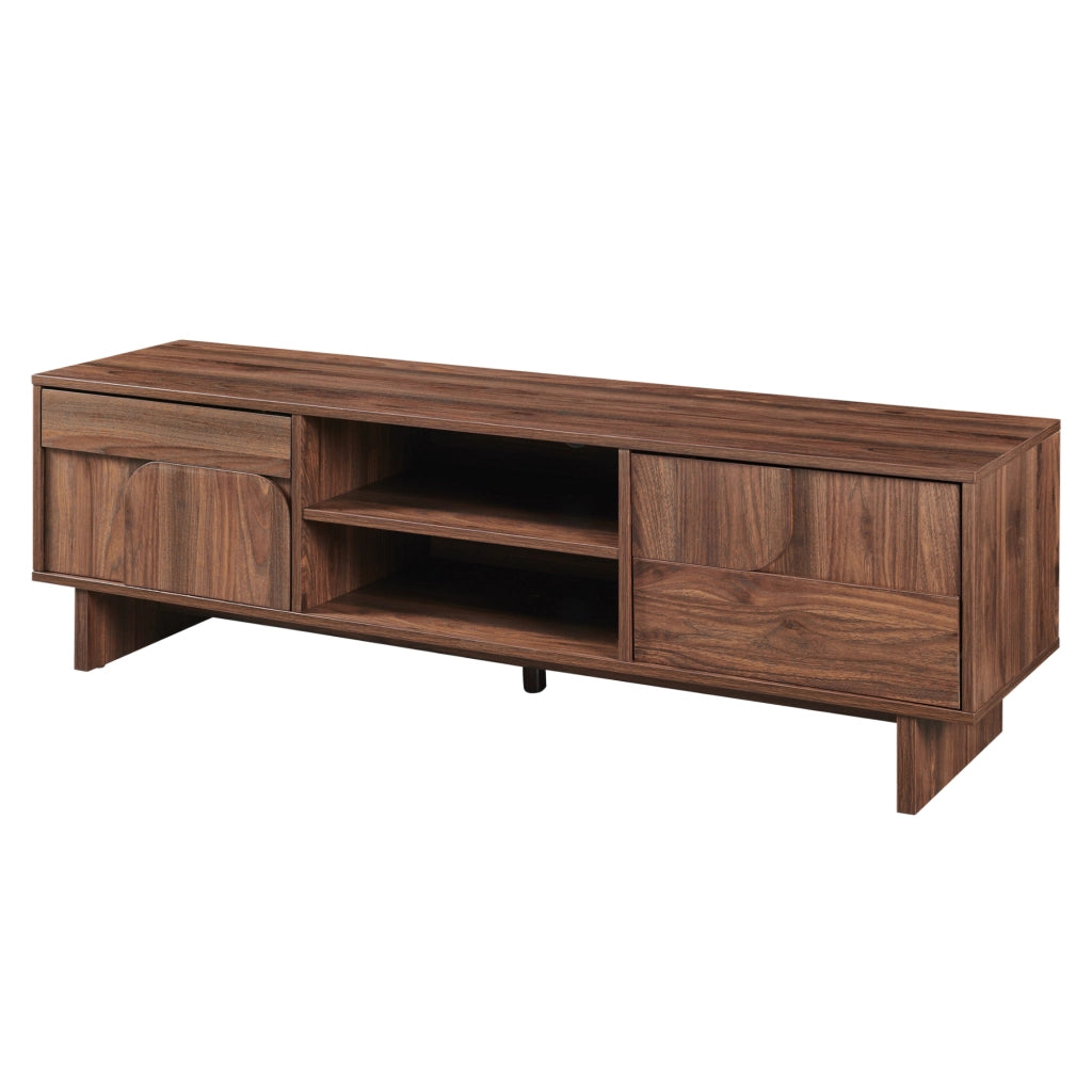 Mobile Porta TV Katanshumn con 2 Ante 150x39x45 cm - Effetto Noce [en.casa]