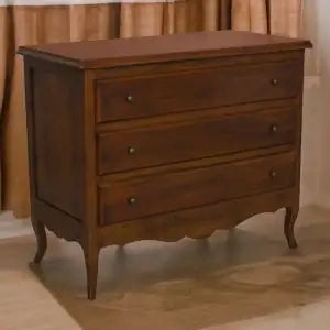 Comò classico provenzale in legno noce Bassano arte povera