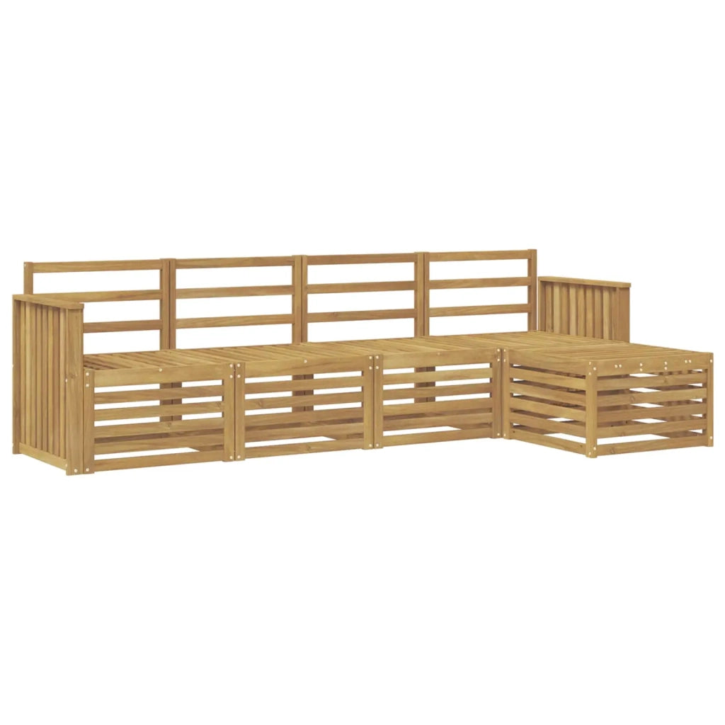 Set di divani da esterno 5 pcs Bianco 249 x 122,5 x 73 cm 3391669