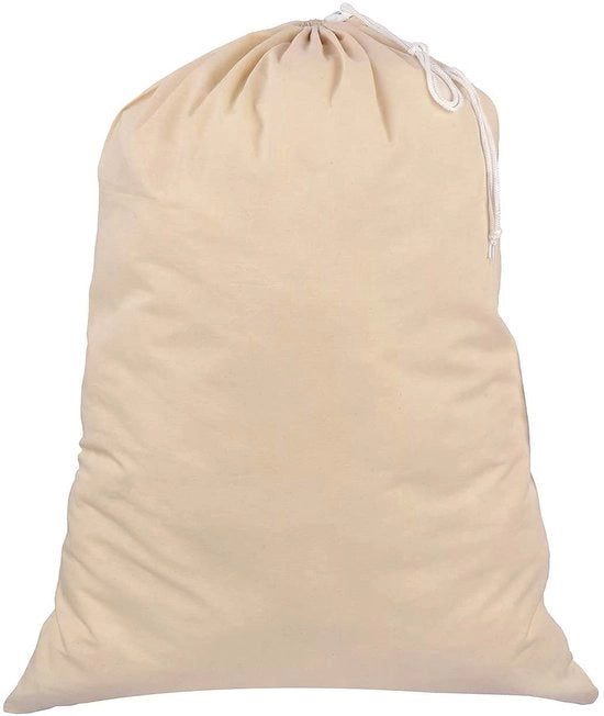 Waszakken extra grandi, 71 x 91 cm (28 x 36 pollici) 75 L - 100% cotone, molto sostenibile, corda con chiusura a cavo, lavabile in macchina e riutilizzabile