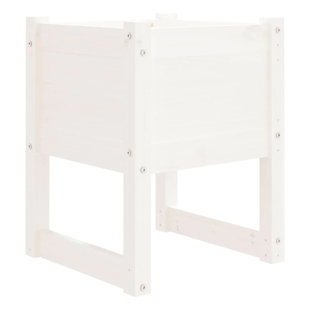 Fioriera rialzata per piante fiori giardino terrazze set da 2 40 x 40 x 52,5 cm legno massello di pino bianco 02_0038961