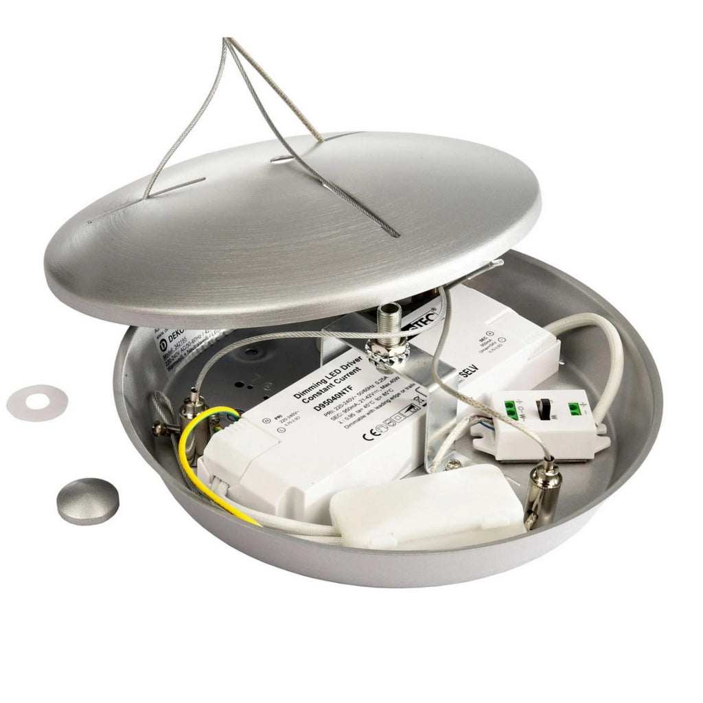 MEROPE 800 lampadario pendente LED 60W CCT dimmerabile lampada sospensione circolare 78cm luci cucina ristorante pizzeria ufficio 230V GRIGIO