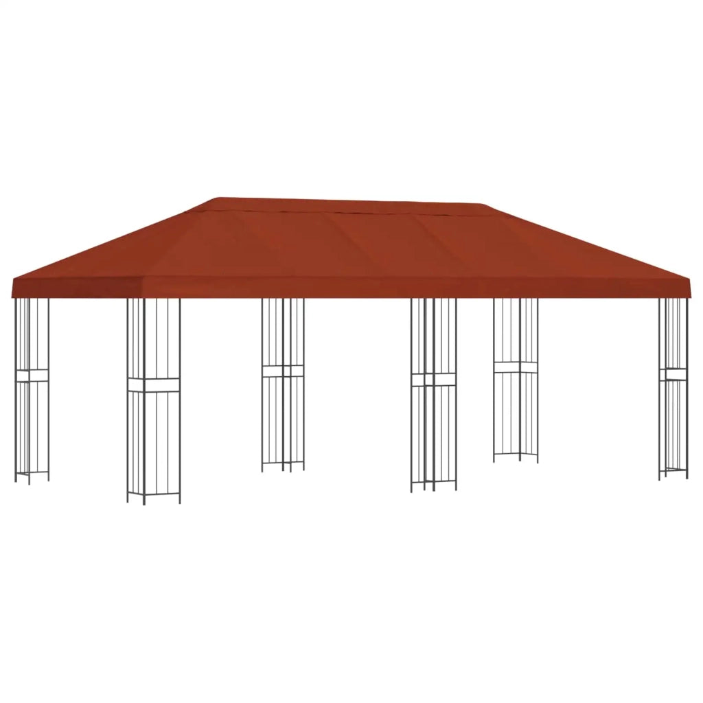 Gazebo con pareti laterali 6 x 3 m Terracotta 3375985