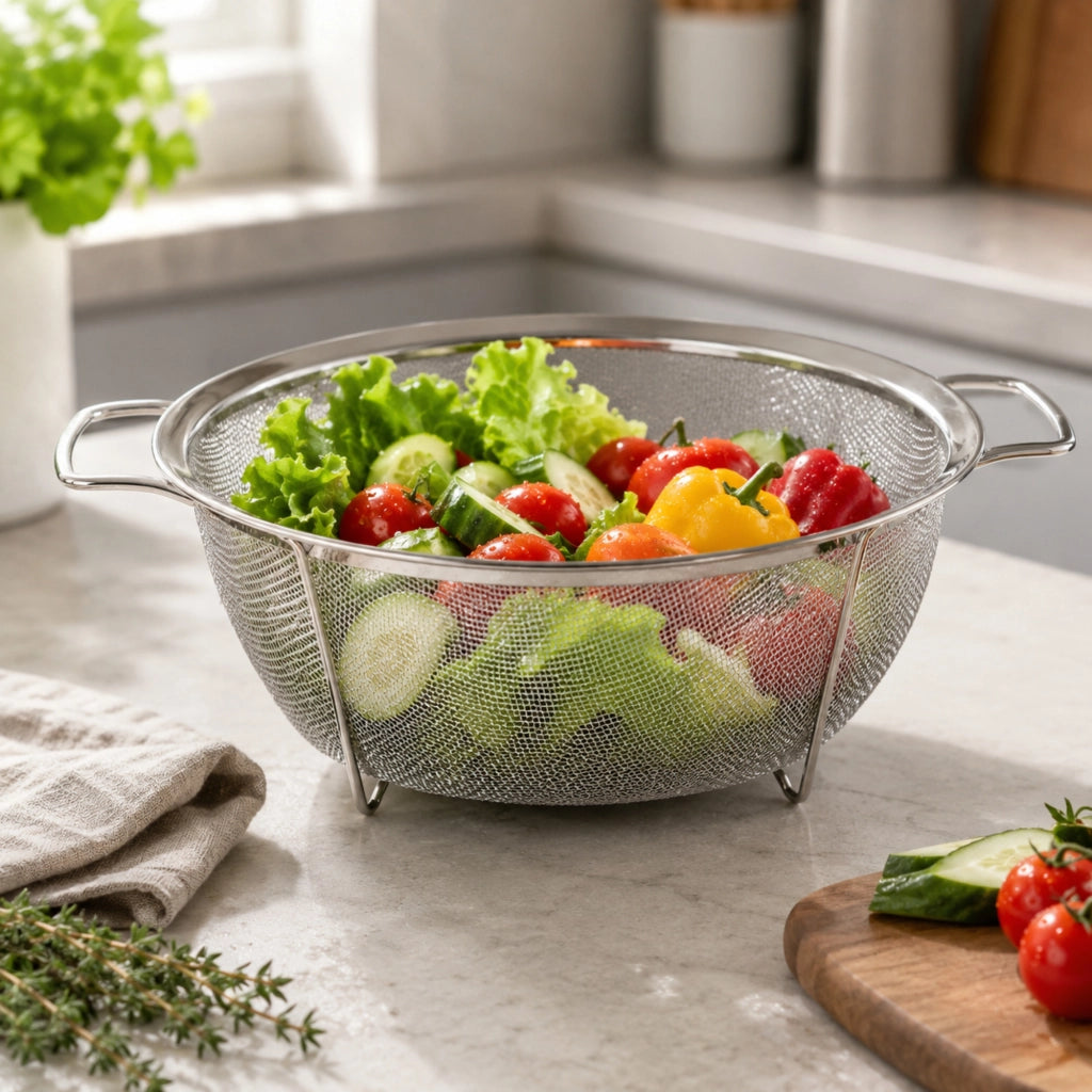 Colino KADAX da 24,5 cm in acciaio inox per verdure.