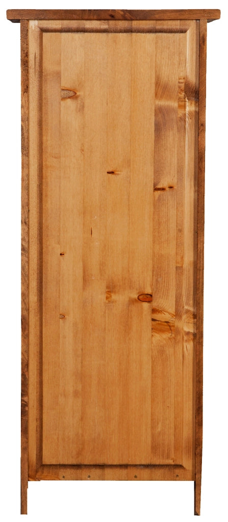 Biscottini Stipetto Country in legno massello di tiglio finitura noce L40xPR25xH98 cm. Made in Italy