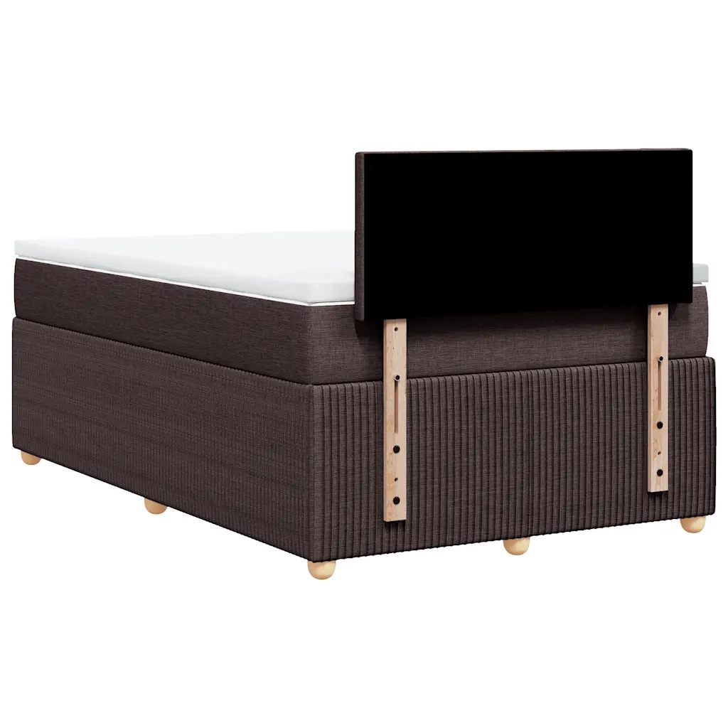 Giroletto a Molle con Materasso Marrone Scuro 120x190cm Tessuto 3287391