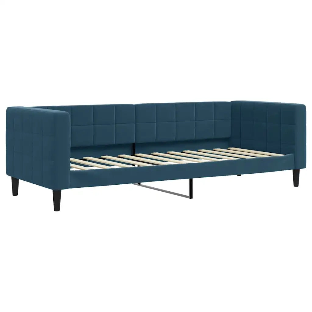 Divano Letto Estraibile con Materassi Blu 80x200 cm Velluto 3196707