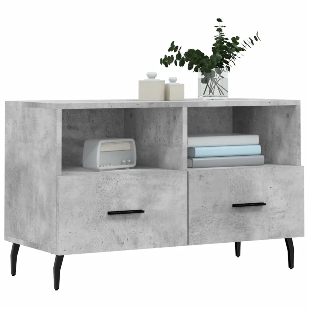 Mobile per TV Grigio Cemento 80x36x50 cm Legno Multistratocod mxl 103918