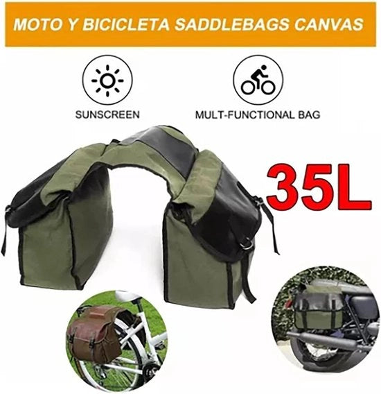 Tas per motocicletta e bicicletta con grande capacità | Tasca per portabambini | Tasca posteriore per magazzino extra
