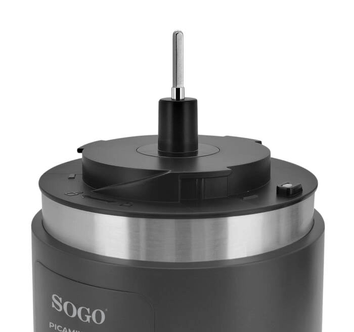 Tritatutto elettrico 1L 400W con 4 lame in acciaio inox rivestite titanio, 2 velocità per carne e verdure - Sogo