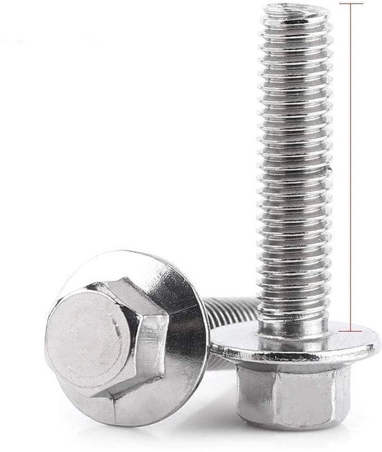 Set di viti a flangia M6 - 10 pezzi - Acciaio inossidabile 304 - Corrosione resistente - Per mobili e riparazioni - Alta resistenza - Materiale di fissaggio