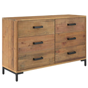 Credenza buffet cassettiera mobile contenitore organizer cucina soggiorno soggiorno 110 x 35 x 70 cm legno di pino massiccio marrone 02_0035715