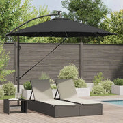 Ombrellone 294 x 294 x 248 cm Poliestere e Alluminio Nero 42003387