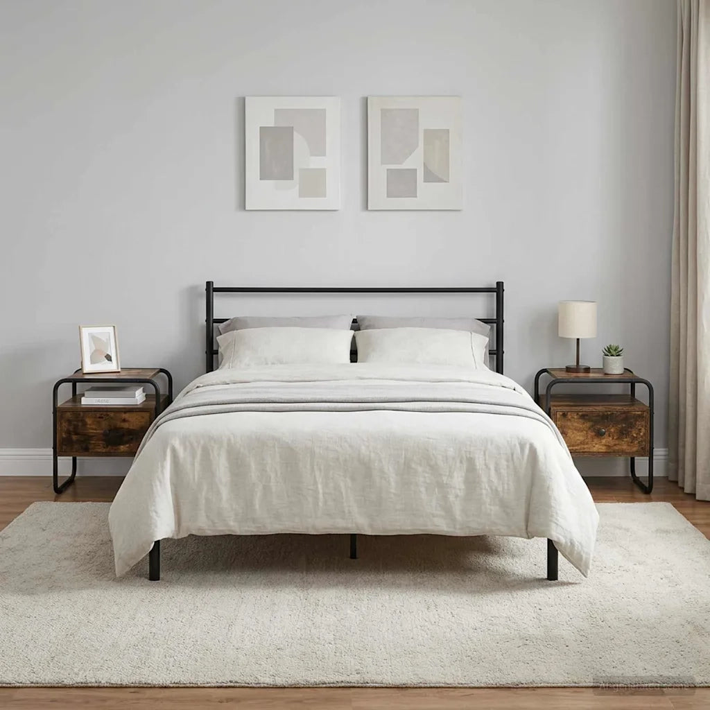 Armadio da Notte 2 pz Rovere Fumo 40 x 39,5 x 40 cm 8007676