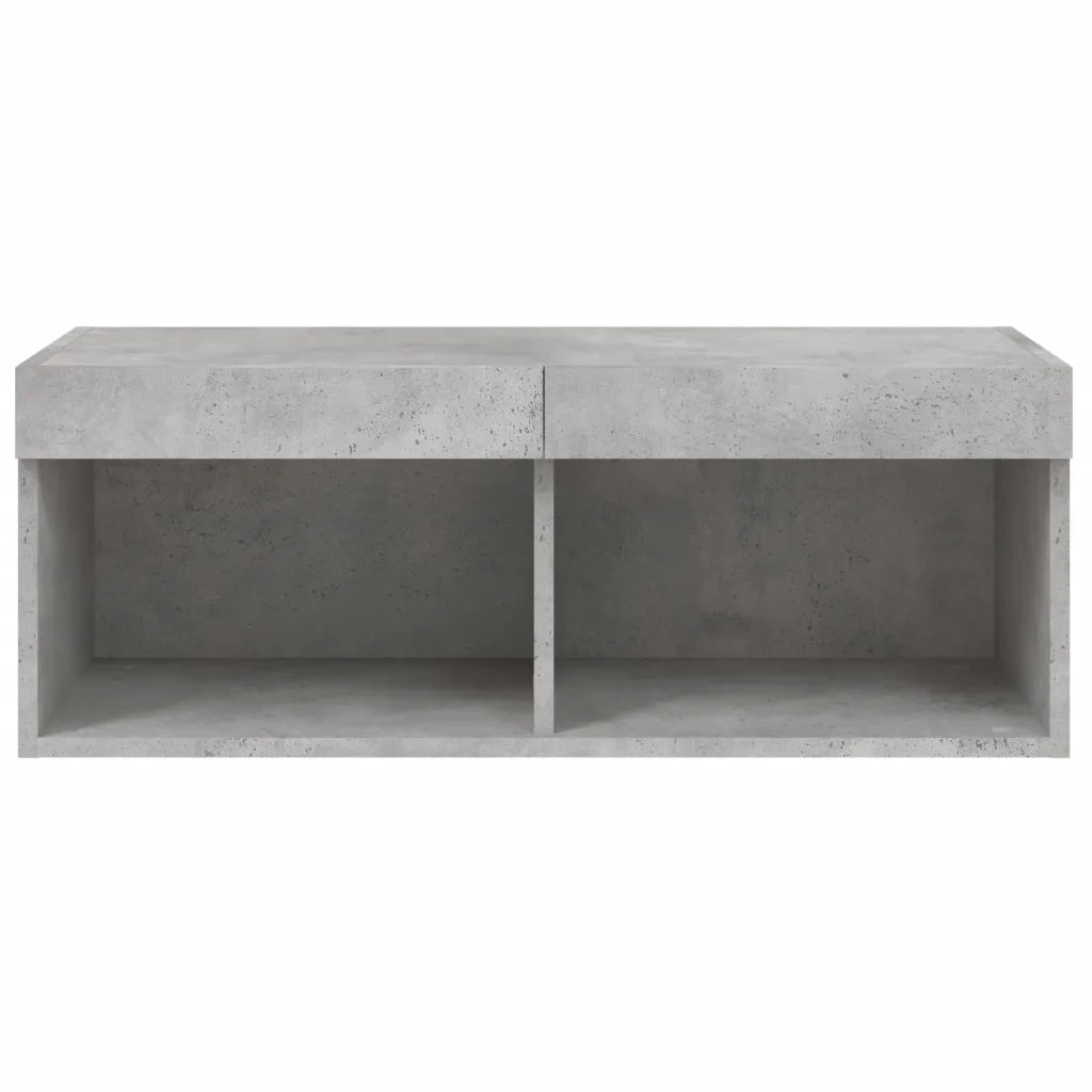 Mobile Porta TV con Luci LED-Mobile per TV-Credenza TV Grigio Cemento 80x30x30 cm