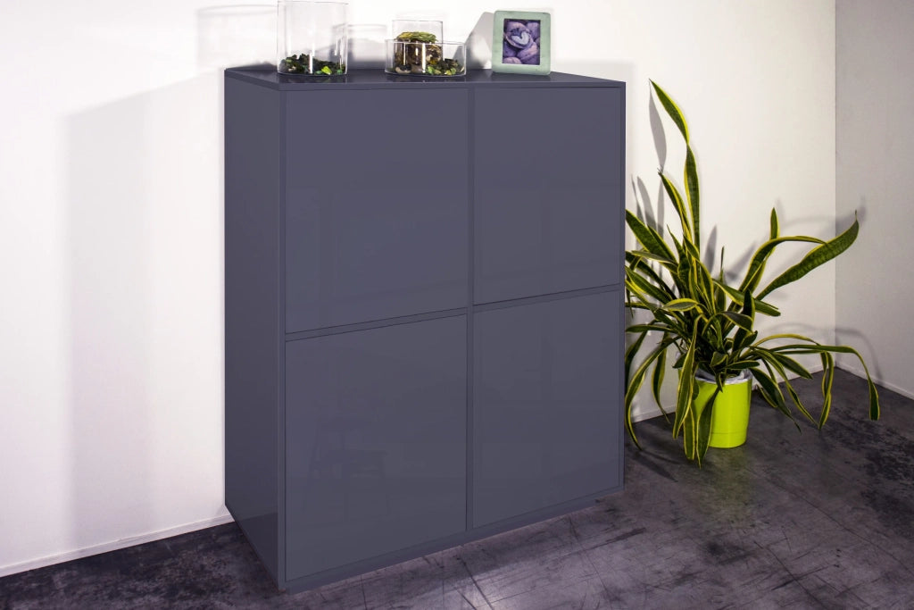 Credenza antracite mobile cucina soggiorno 100x40cm design moderno Judy Report