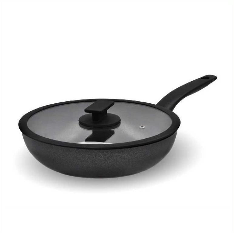 Padella Saltapasta Antiaderente Vulcano con Coperchio in Vetro 26 cm Accademia Mugnano