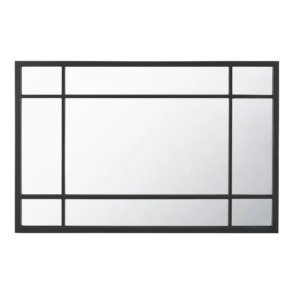 Specchio da parete rettangolare 90 x 60 cm nero opaco 03_0007894