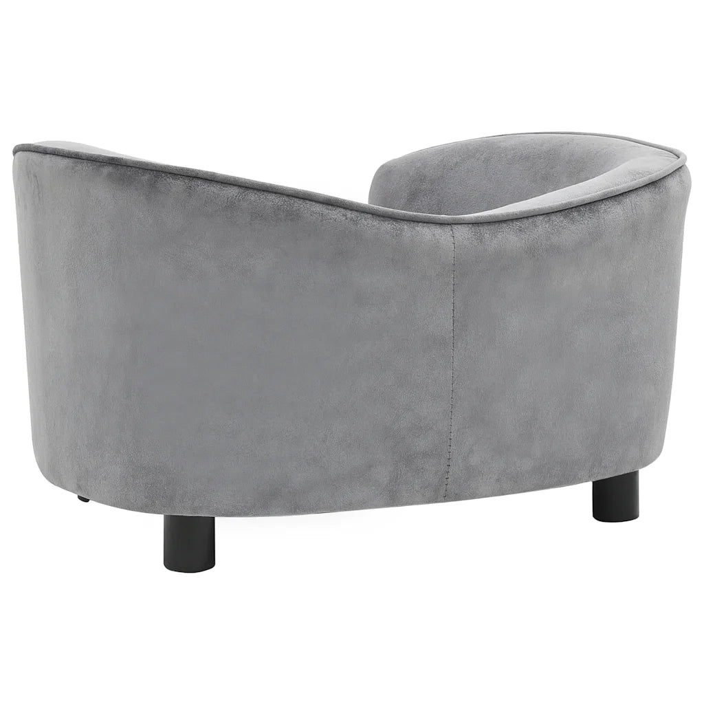 Divano per Cani-Sofa per animali domestici-Divanetto Grigio 69x49x40 cm in Peluche