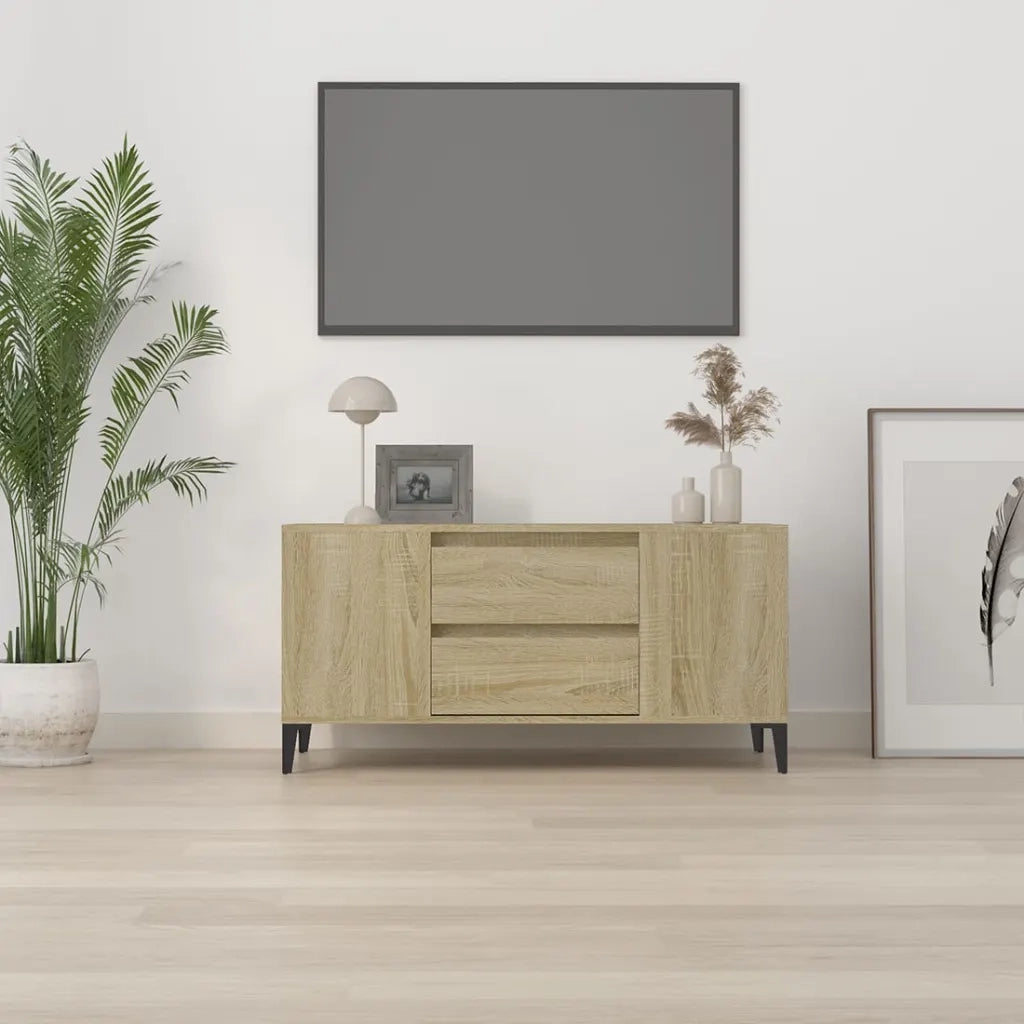 Mobile Porta TV Rovere Sonoma 102x44,5x50 cm Legno Multistrato cod mxl 26684