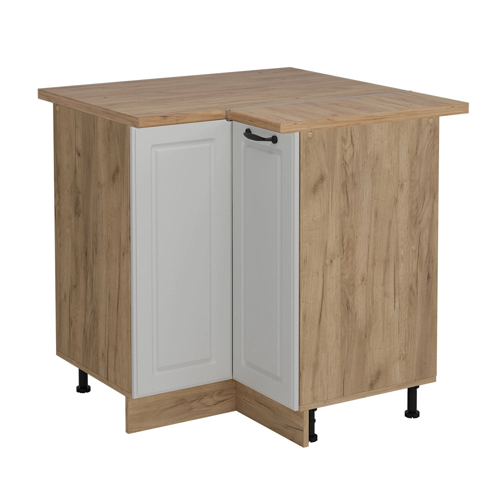 Vicco Mobile ad angolo cucina Bianco casa di campagna 75.6 cm , PL Rovere