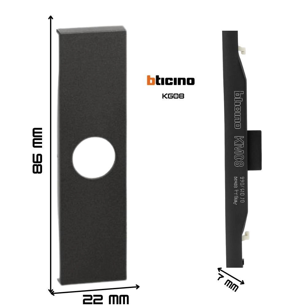 Bticino living now cover per presa tv e falso polo 1 modulo *** colore nero, confezione 1