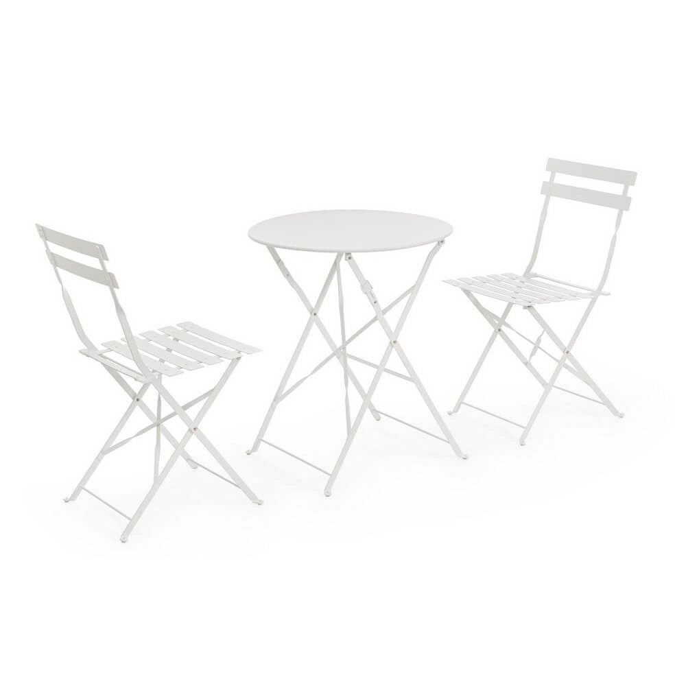Set da 3 Posti Bistrot Pieghevole in Acciaio per Esterno - ORLIX