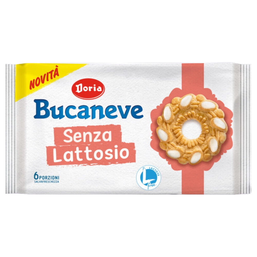 Doria bucaneve senza lattosio frollini confezione da 265 grammi (6 monoporzioni)