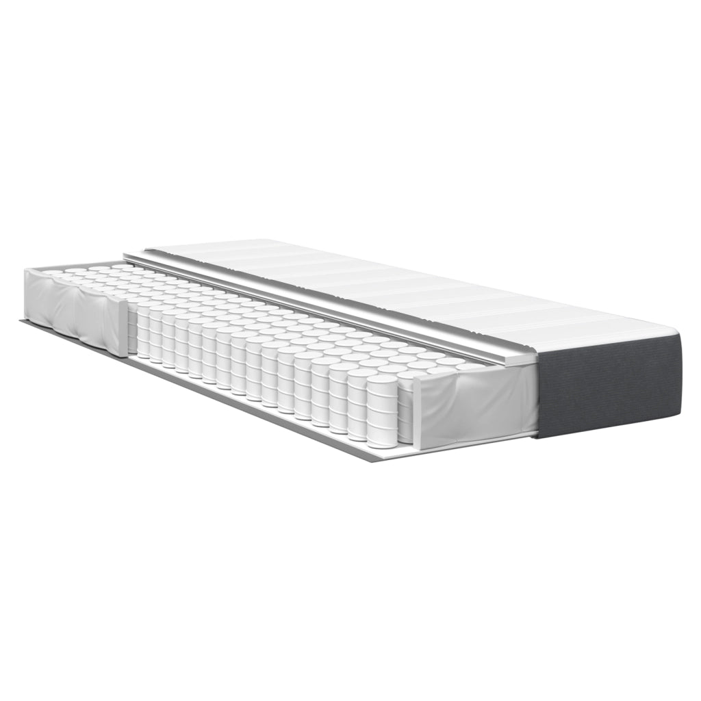 Materasso a Molle Pocket Grigio Scuro Medio 80x200x20 cm Tessuto
