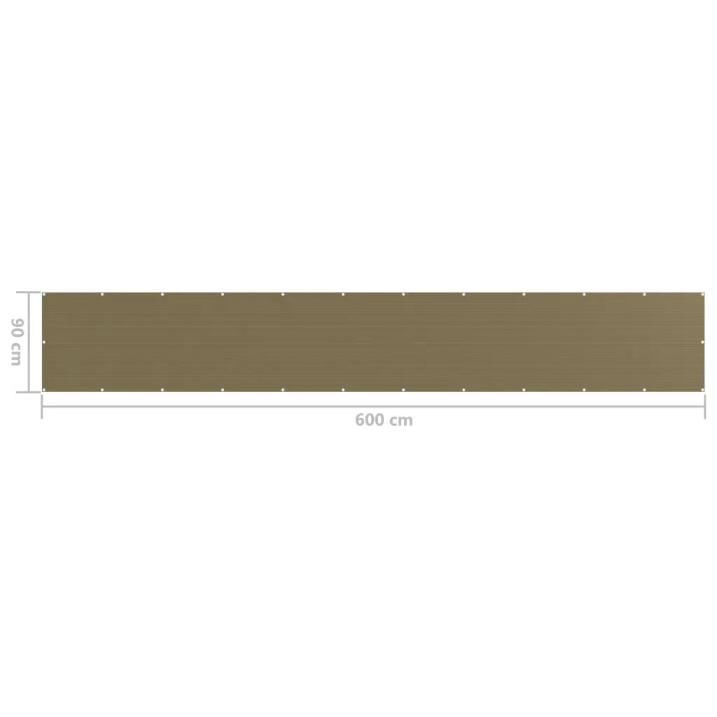 Paravento da Balcone Grigio Talpa 90x600 cm in HDPE 310963