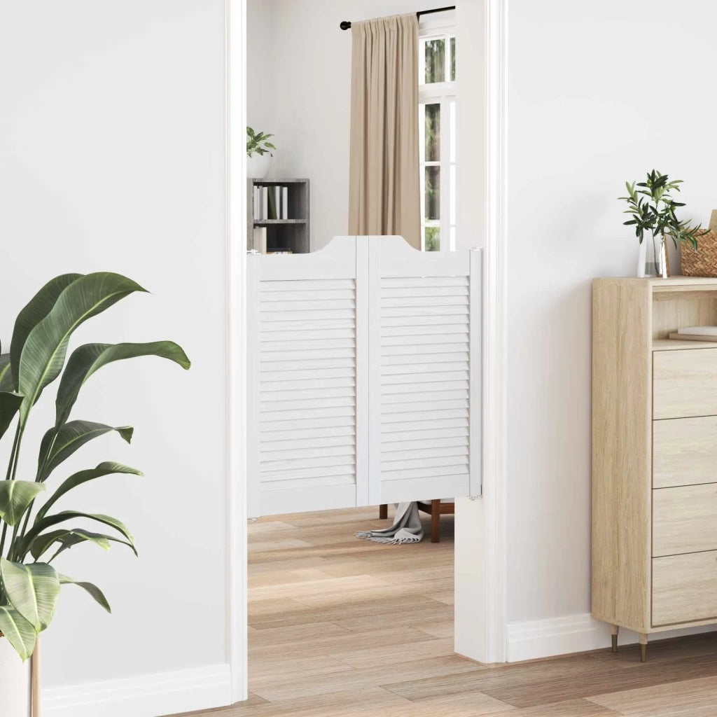 Porte Swing Bianco 80 x 40 cm Legno Massello di Pino