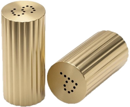 Set di Shaker per Sale e Pepe in Acciaio Inossidabile 304 - Base Antiscivolo - 2 Pezzi - Facile da Pulire - Dimensioni Compresse