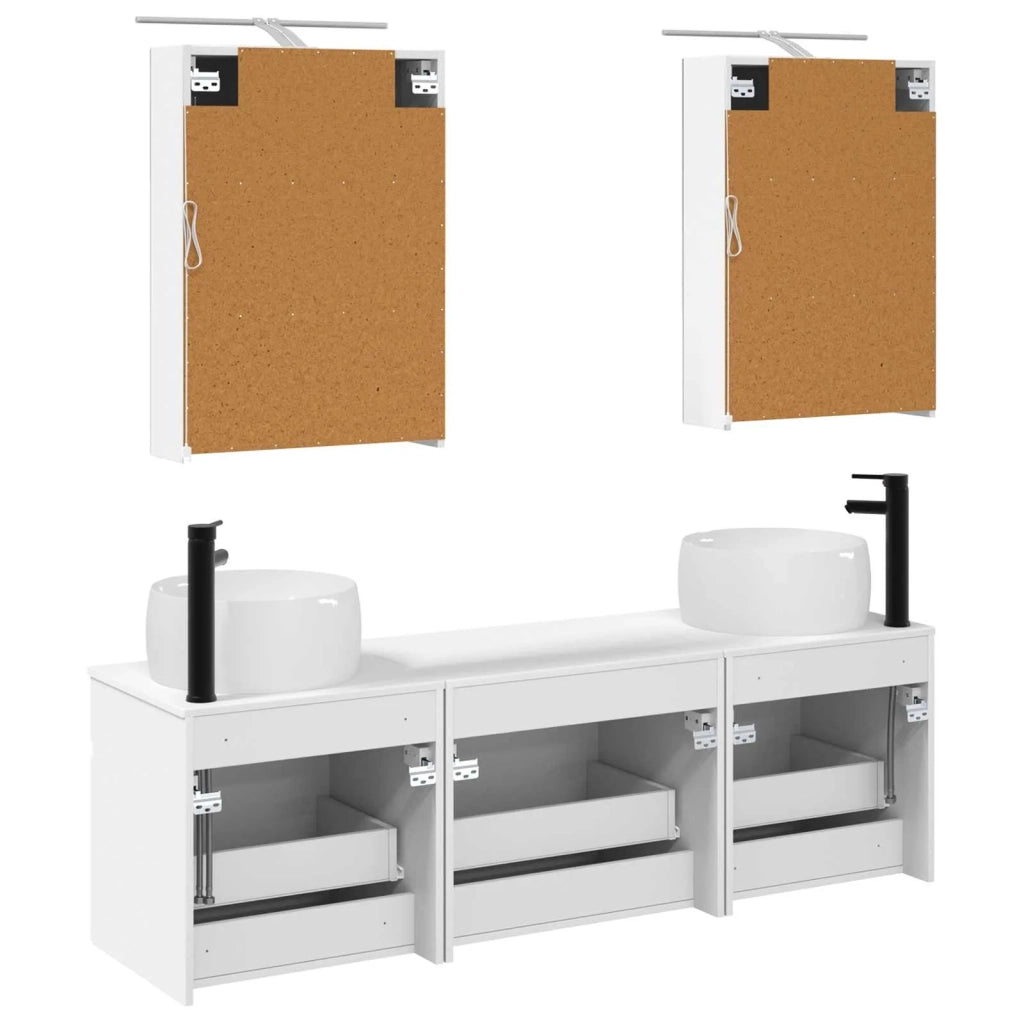 Set di Armadi da Bagno 5 pcs Bianco 50 x 14,5 x 70 cm 3406631