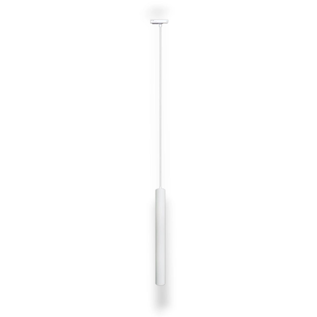 Faretto LED Pendente a Sospensione bianco per Binario Monofase 3W 300lm 4000K Fascio 30° in Alluminio per Illuminazione d’Accento Interni Luce Naturale 4000K