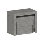 Set tavolo e sedie Auditore, Composizione multiuso, Set con consolle e 2 panche allungabili, 100% Made in Italy, 66x25h45 cm, Grigio