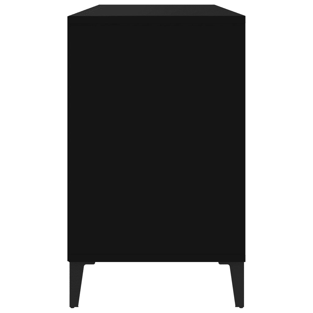 Scarpiera-Scaffale per scarpe Nera 102x36x60 cm in Legno Multistrato 468863