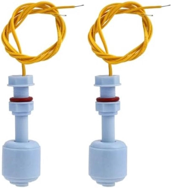 Due dispositivi di regolazione del livello dell'acqua verticale, sensore di livello dell'acqua, livello dell'acqua blu, regolatore di fluido 10 W 52 mm per hydrocultura, giardinaggio, acquari, vasche da bagno